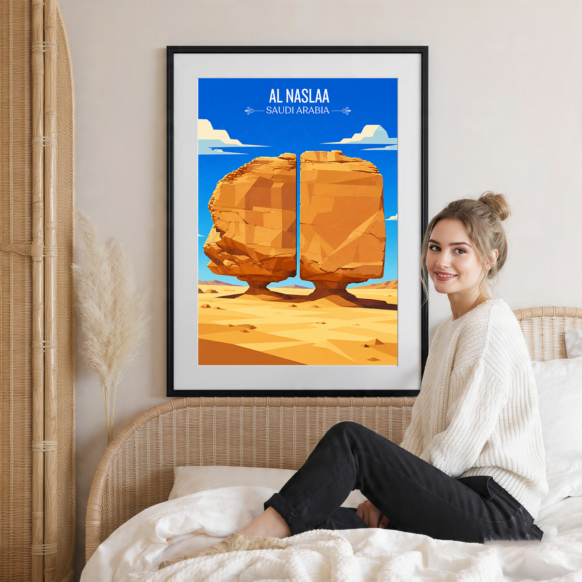Al Naslaa - Saudi Arabia - Travel Wall Art Deco Poster Print