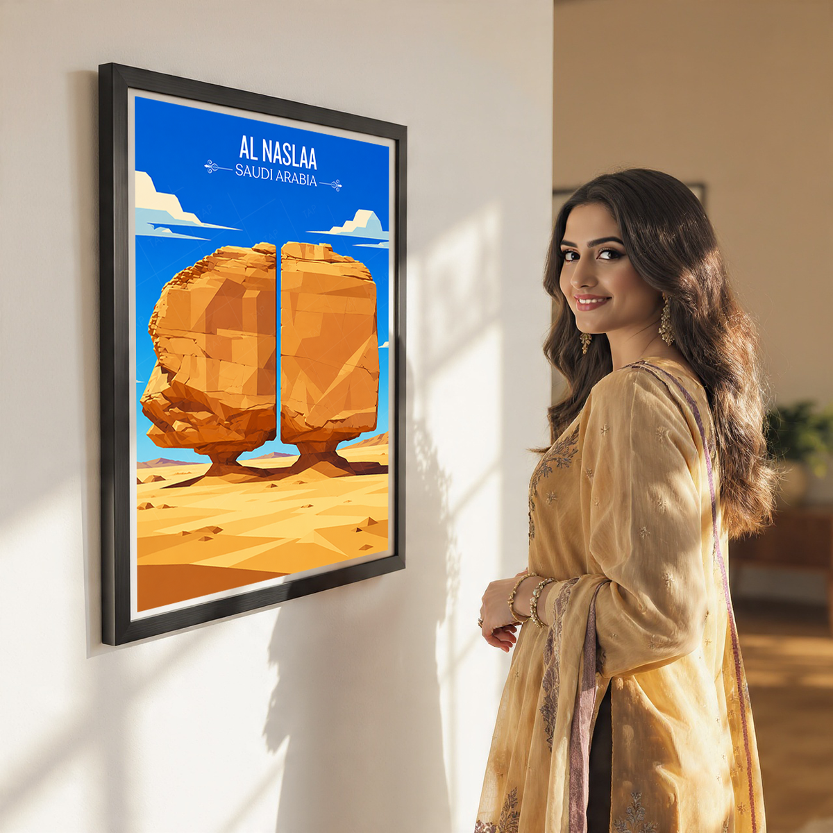 Al Naslaa - Saudi Arabia - Travel Wall Art Deco Poster Print