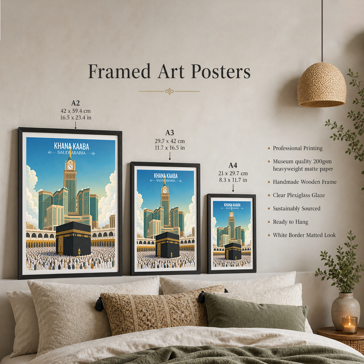 Khana Kaaba - Saudi Arabia - Travel Wall Art Deco Poster Print