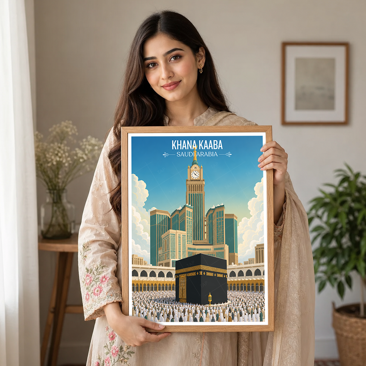 Khana Kaaba - Saudi Arabia - Travel Wall Art Deco Poster Print