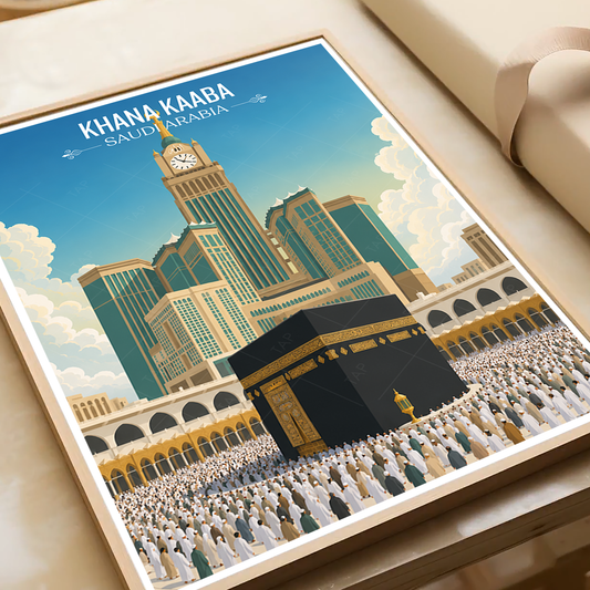 Khana Kaaba - Saudi Arabia - Travel Wall Art Deco Poster Print - Art Print - Travel Art Poster