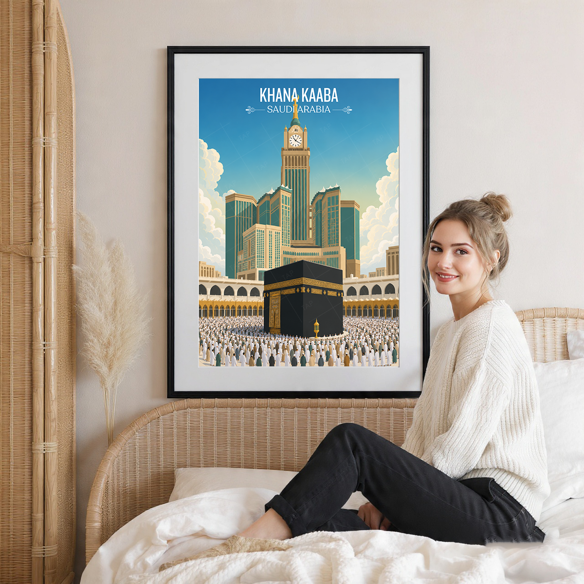 Khana Kaaba - Saudi Arabia - Travel Wall Art Deco Poster Print