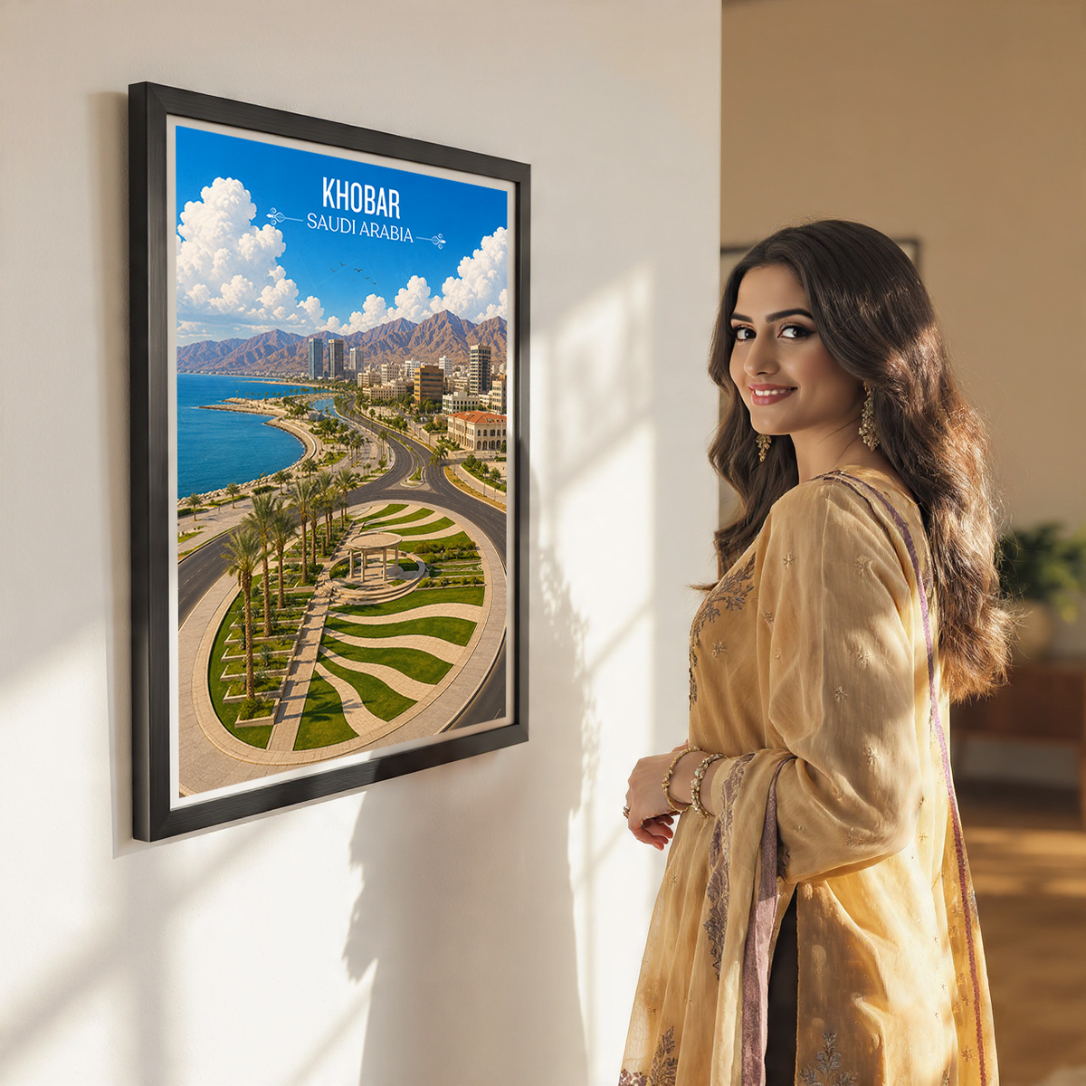Khobar - Saudi Arabia - Travel Wall Art Deco Poster Print