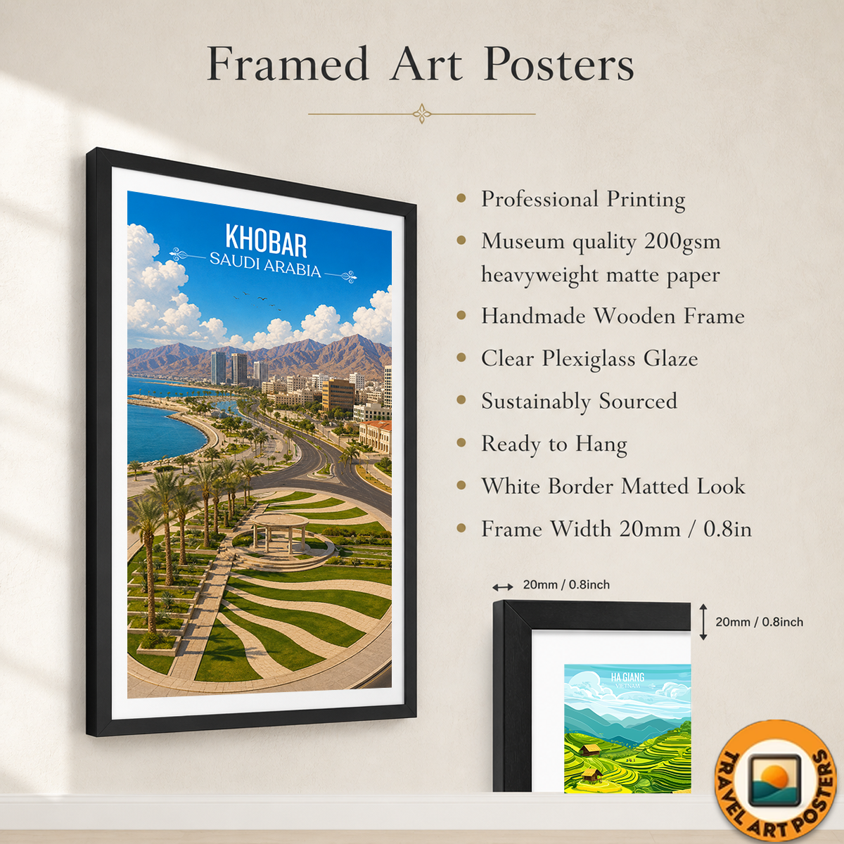Khobar - Saudi Arabia - Travel Wall Art Deco Poster Print