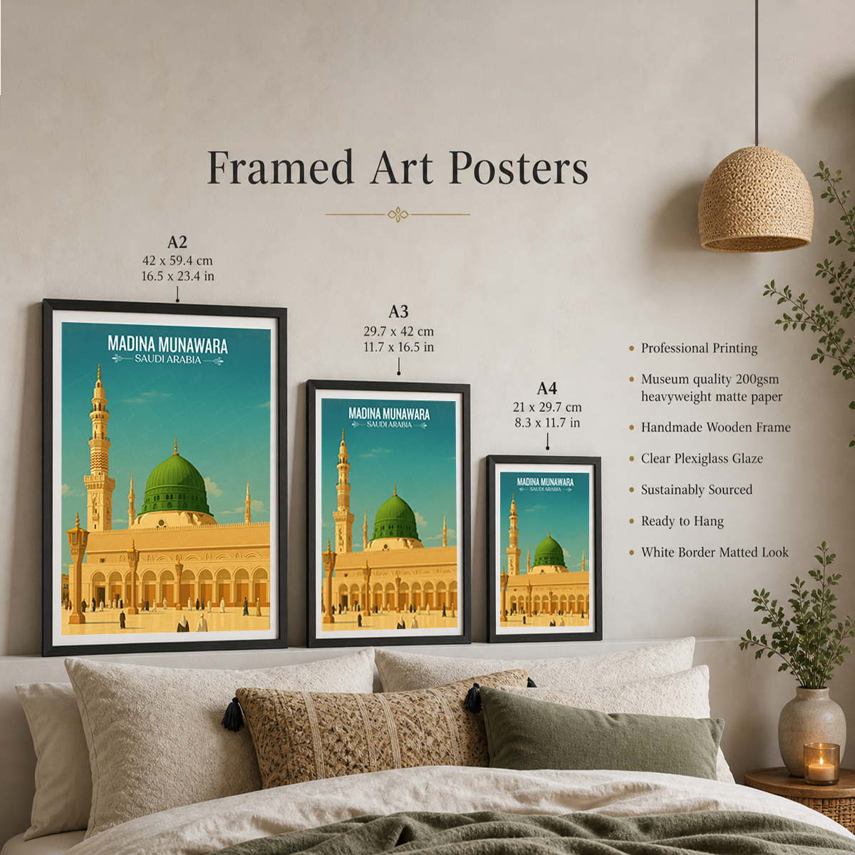 Madina Munawara - Saudi Arabia - Travel Wall Art Deco Poster Print
