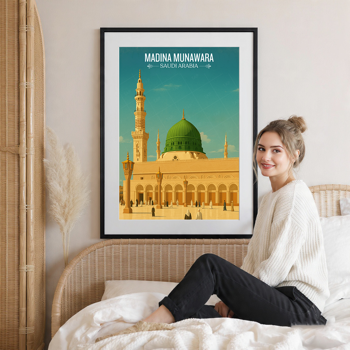Madina Munawara - Saudi Arabia - Travel Wall Art Deco Poster Print