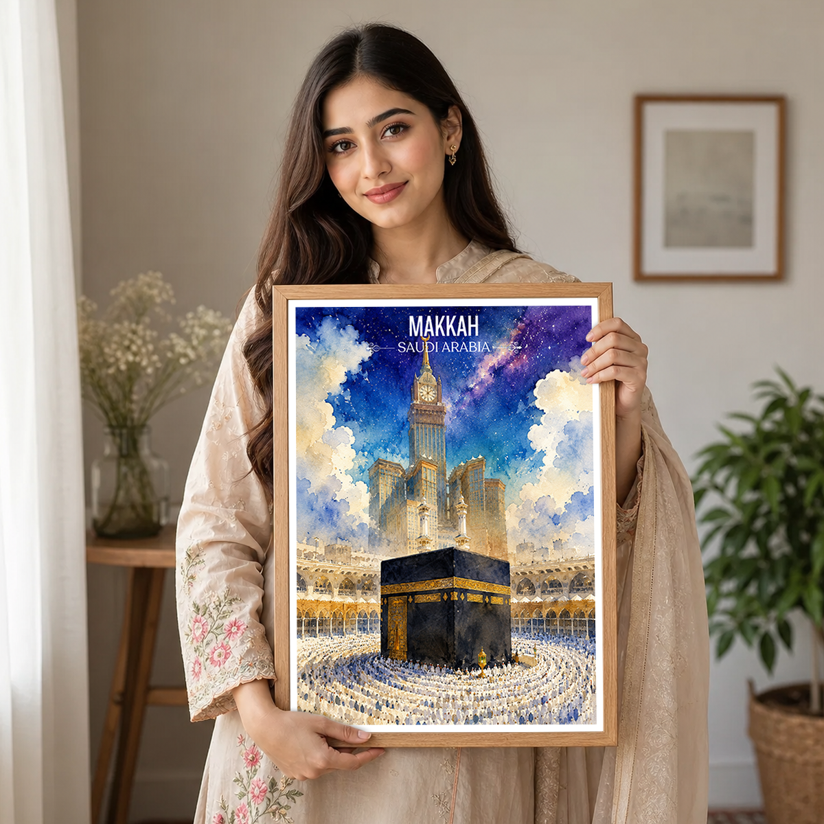 Makkah - Saudi Arabia - Travel Wall Art Deco Poster Print