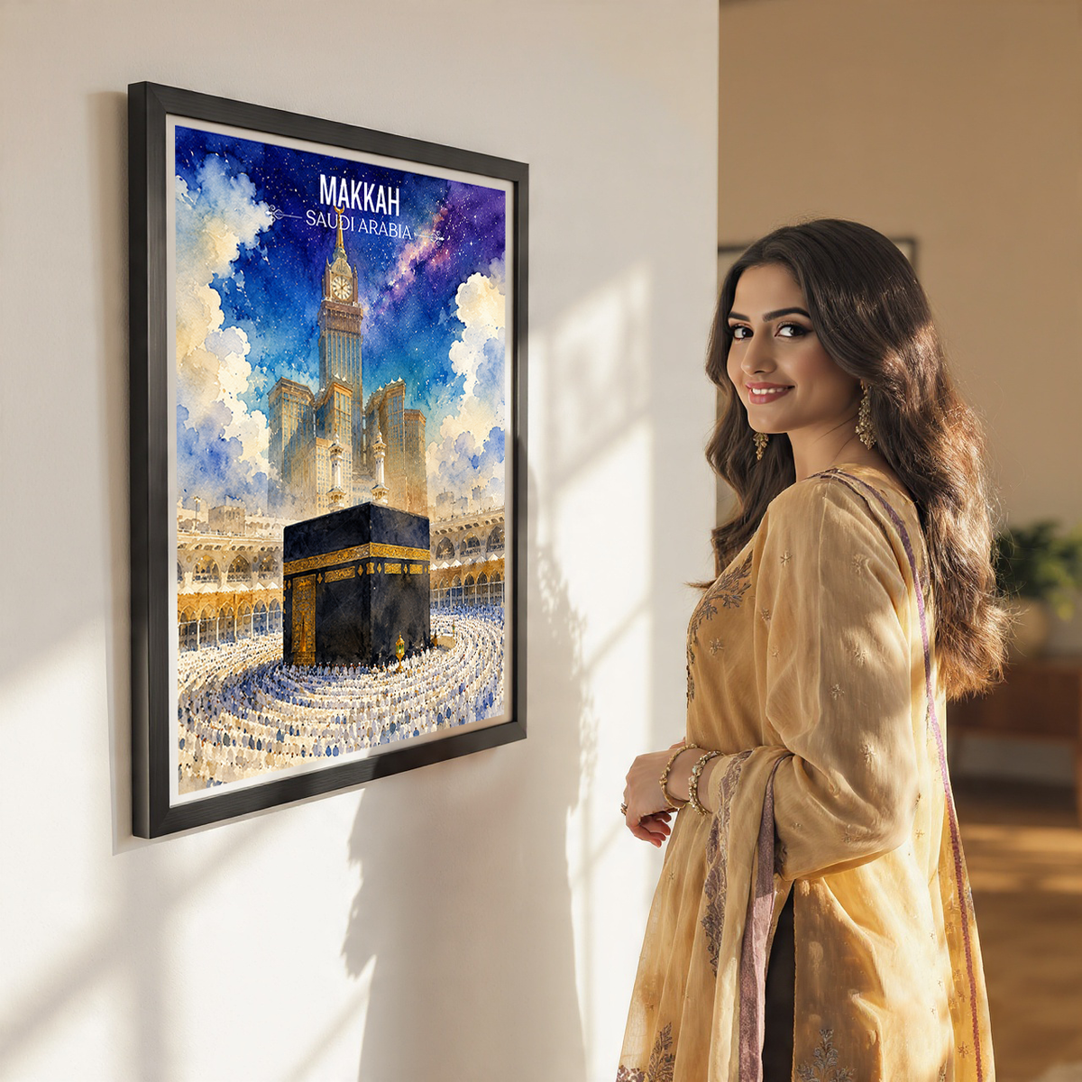 Makkah - Saudi Arabia - Travel Wall Art Deco Poster Print