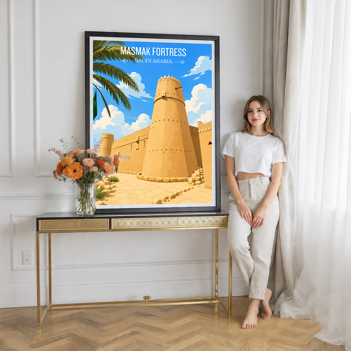 Masmak Fortress - Saudi Arabia - Travel Wall Art Deco Poster Print
