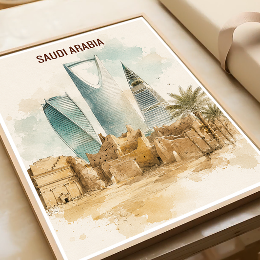 Saudi Arabia - Travel Wall Art Deco Poster Print - Art Print - Travel Art Poster