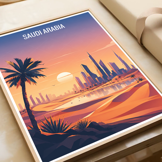 Saudi Arabia - Travel Wall Art Deco Poster Print - Art Print - Travel Art Poster