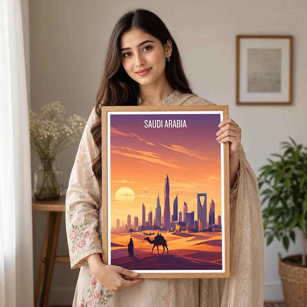 Saudi Arabia - Travel Wall Art Deco Poster Print