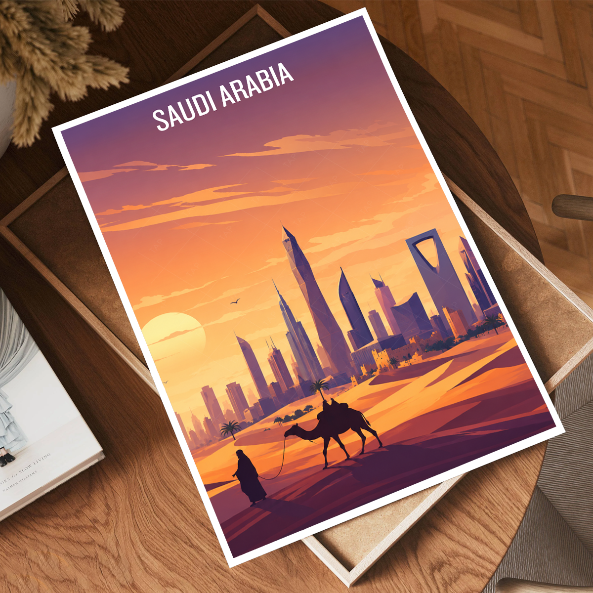 Saudi Arabia - Travel Wall Art Deco Poster Print