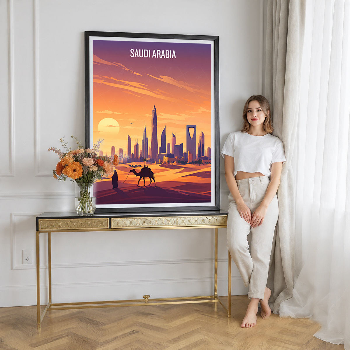Saudi Arabia - Travel Wall Art Deco Poster Print