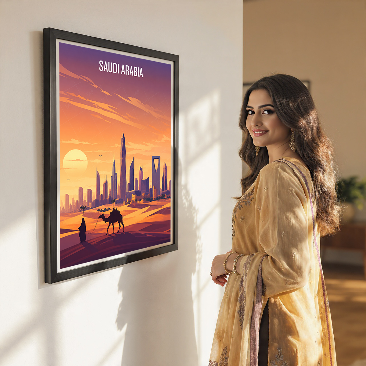 Saudi Arabia - Travel Wall Art Deco Poster Print