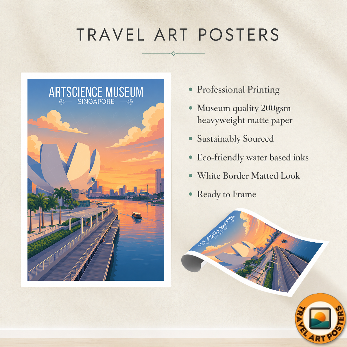 ArtScience Museum - Singapore - Poster Print Modern Style Wall Art