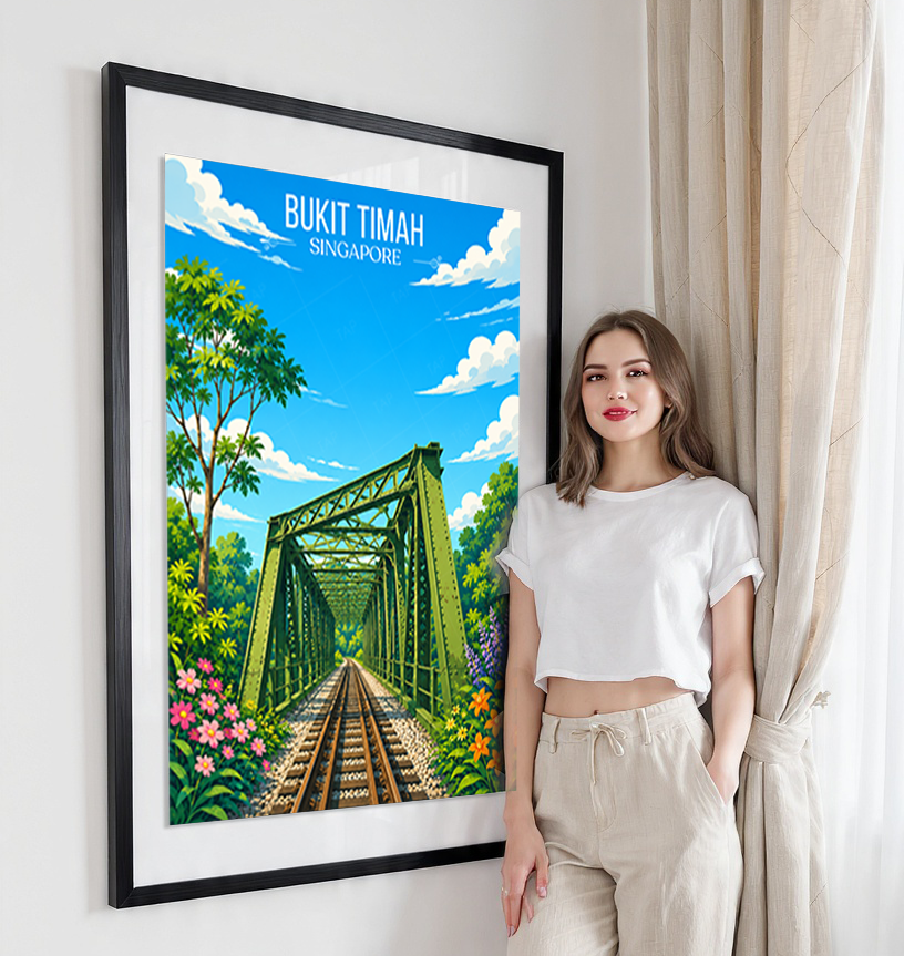 Bukit Timah - Singapore - Poster Print Modern Style Wall Art