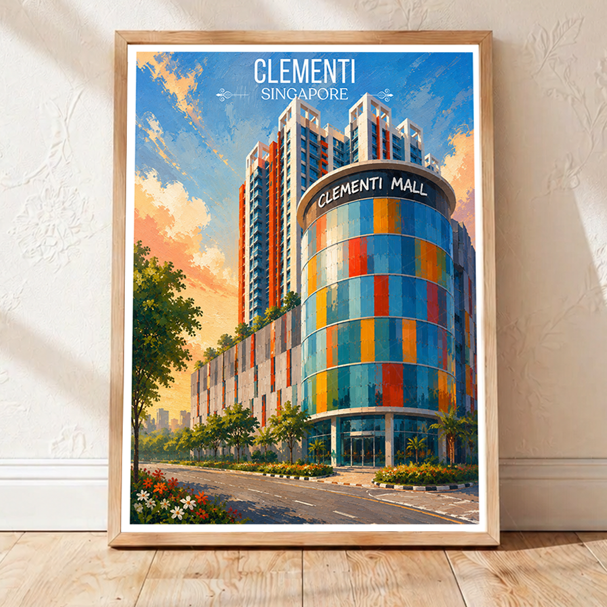 Clementi - Singapore - Poster Print Modern Style Wall Art