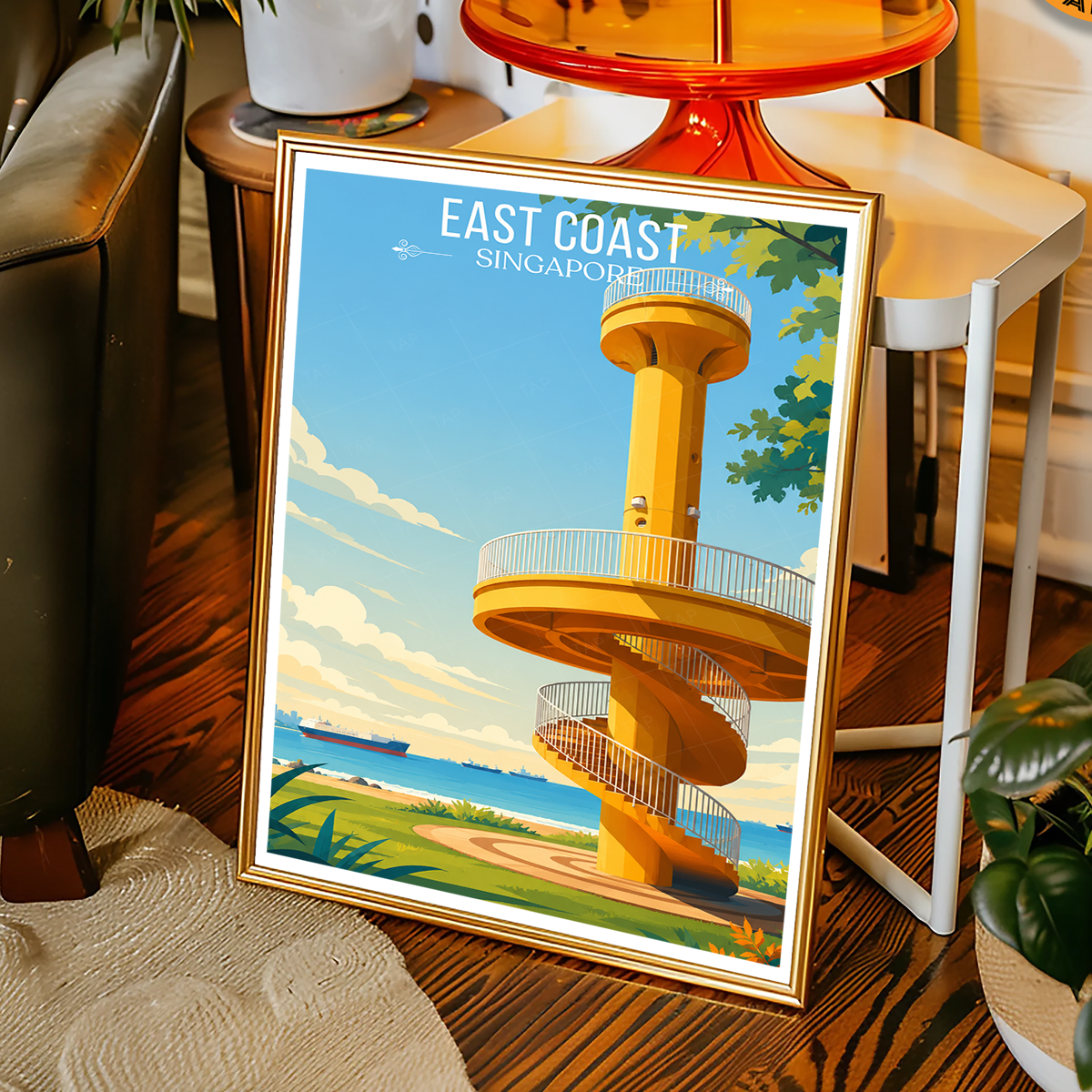East Coast - Singapore - Poster Print Modern Style Wall Art