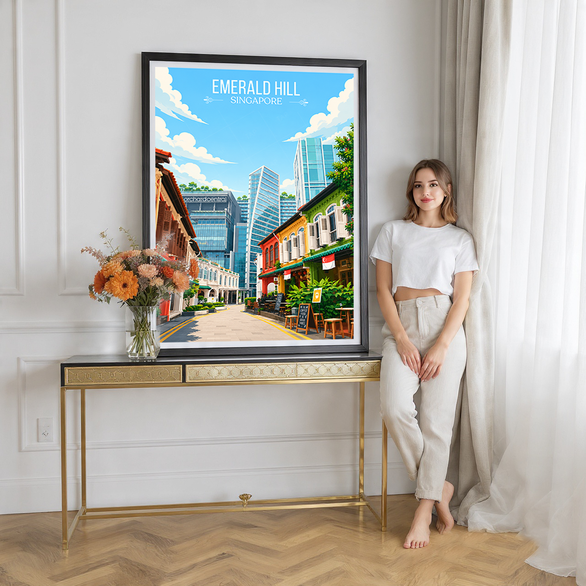 Emerald Hill - Singapore - Poster Print Modern Style Wall Art