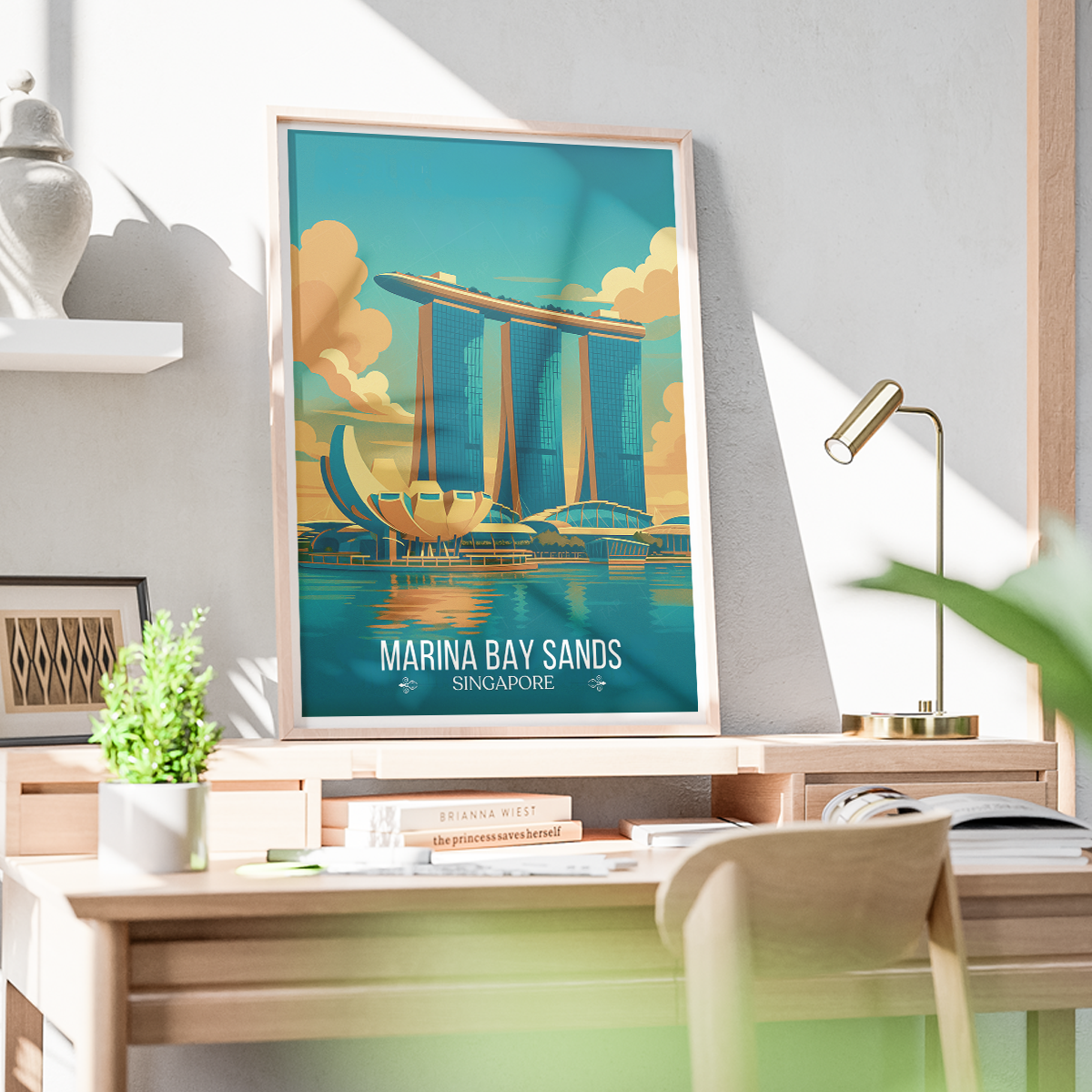Marina Bay Sands - Singapore - Poster Print Modern Style Wall Art