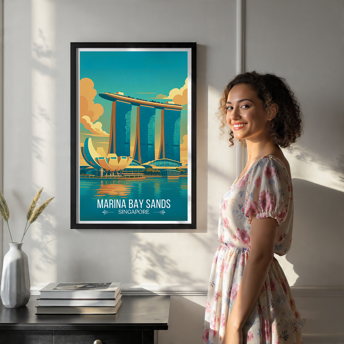 Marina Bay Sands - Singapore - Poster Print Modern Style Wall Art