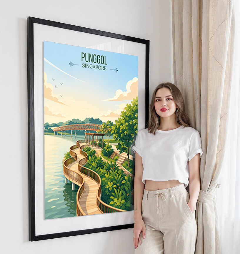 Punggol - Singapore - Poster Print Modern Style Wall Art