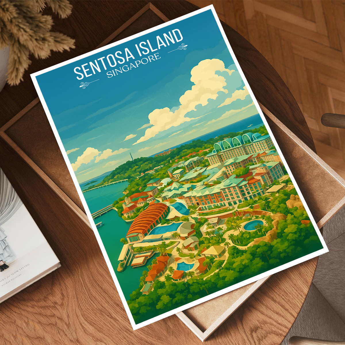Sentosa Island - Singapore - Poster Print Modern Style Wall Art