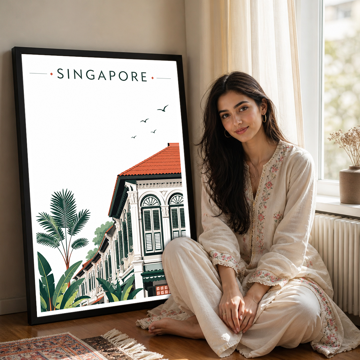 Singapore - Poster Print Modern Style Wall Art