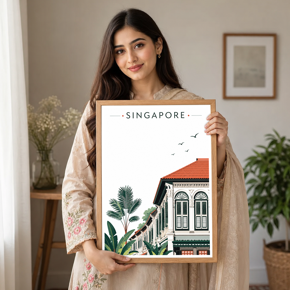 Singapore - Poster Print Modern Style Wall Art