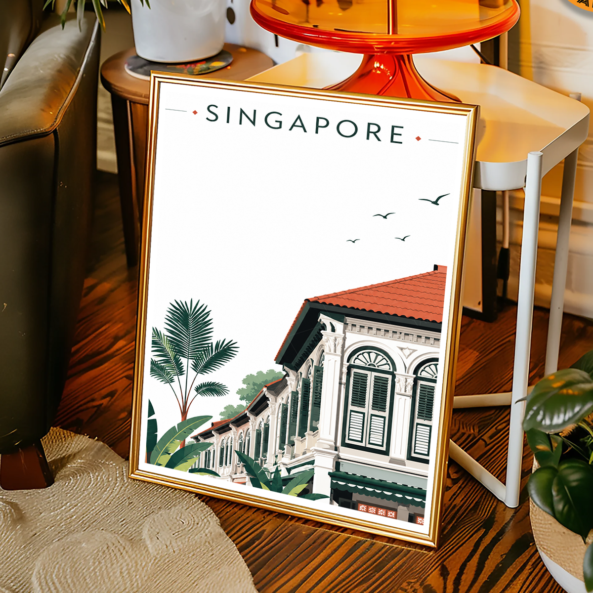 Singapore - Poster Print Modern Style Wall Art