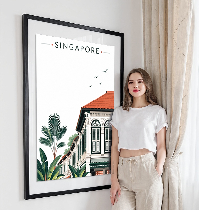 Singapore - Poster Print Modern Style Wall Art