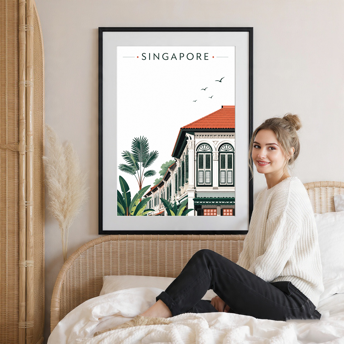 Singapore - Poster Print Modern Style Wall Art