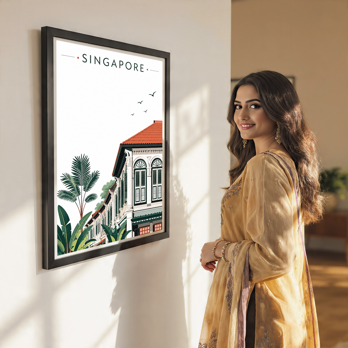 Singapore - Poster Print Modern Style Wall Art