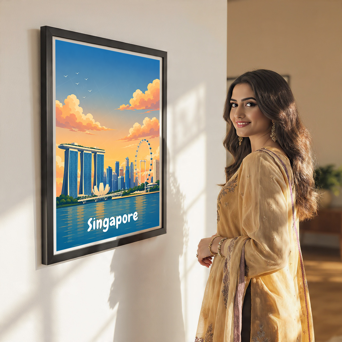 Singapore - Poster Print Modern Style Wall Art