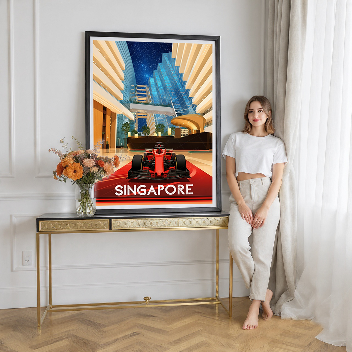 Singapore - Poster Print Modern Style Wall Art