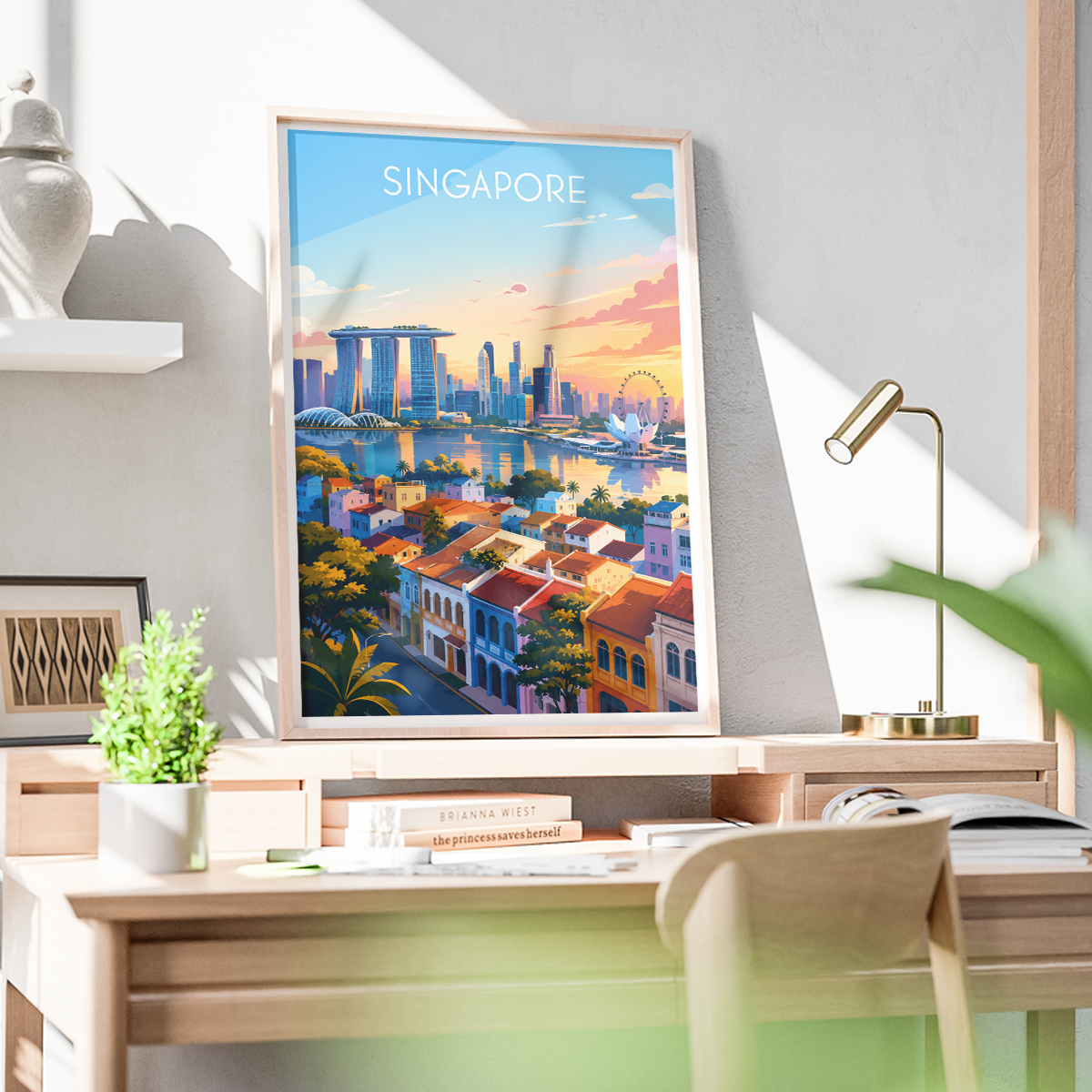 Singapore - Poster Print Modern Style Wall Art