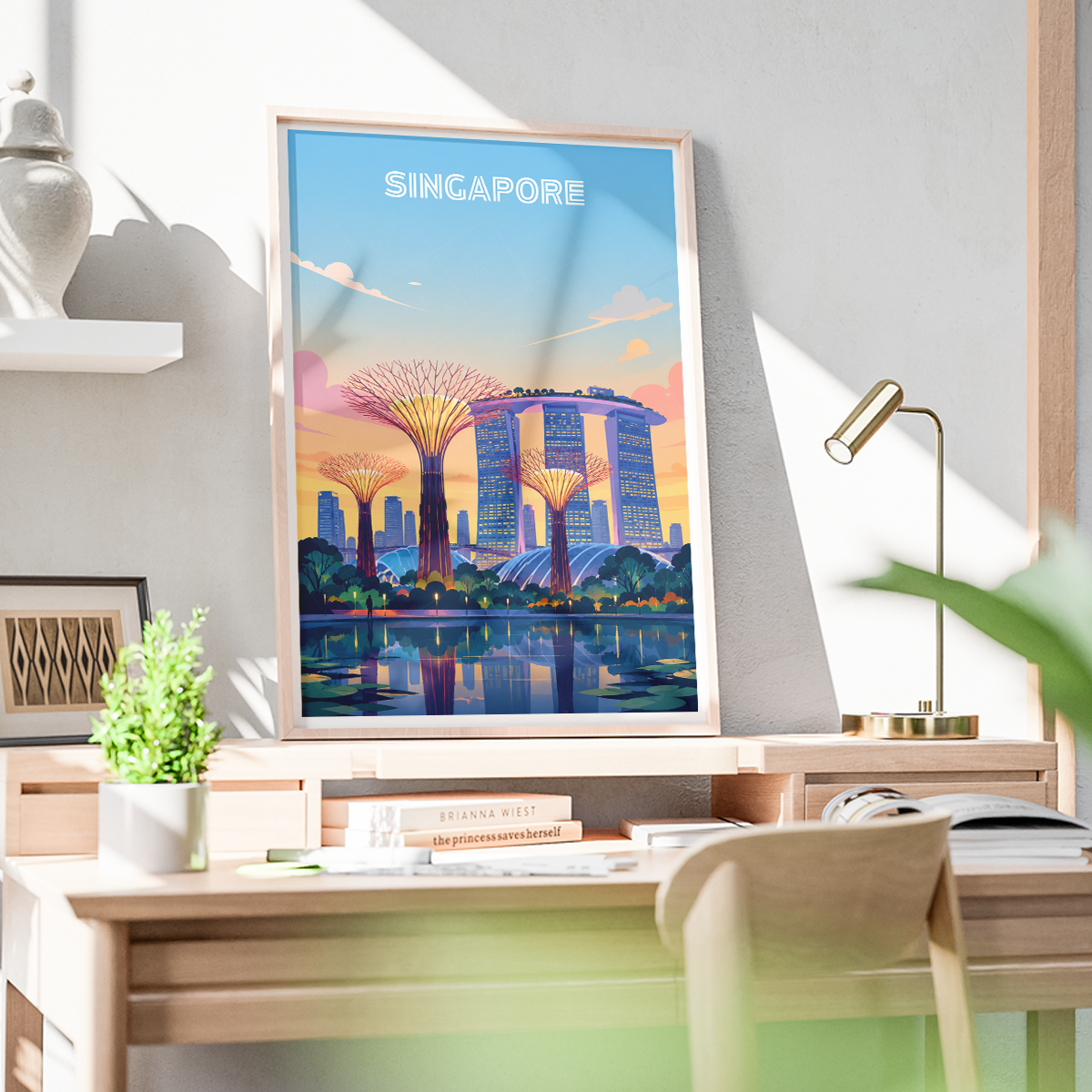 Singapore - Poster Print Modern Style Wall Art