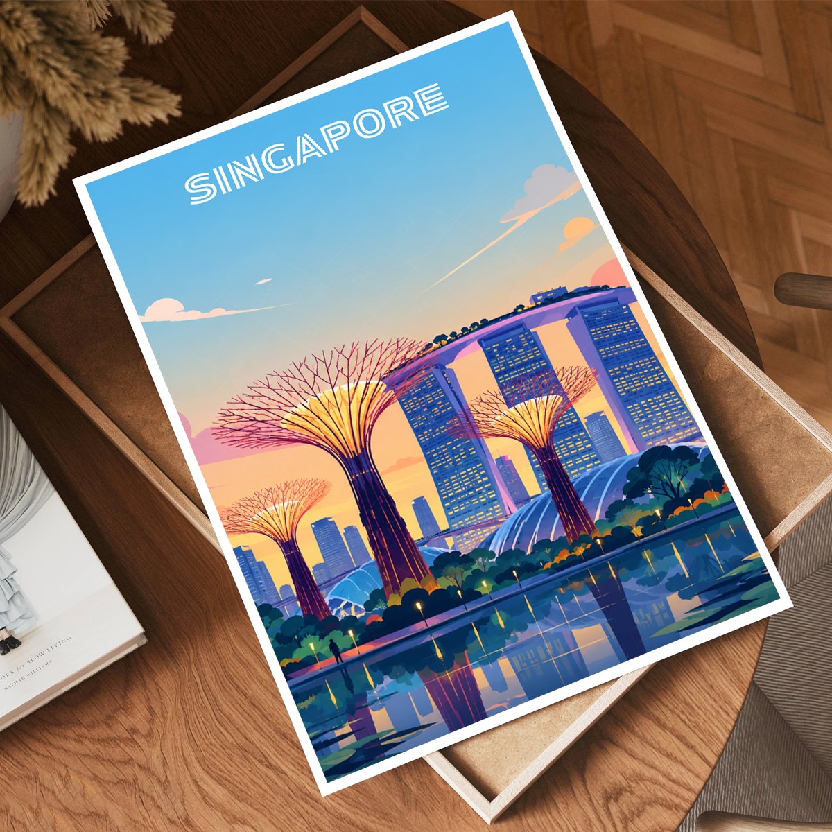 Singapore - Poster Print Modern Style Wall Art
