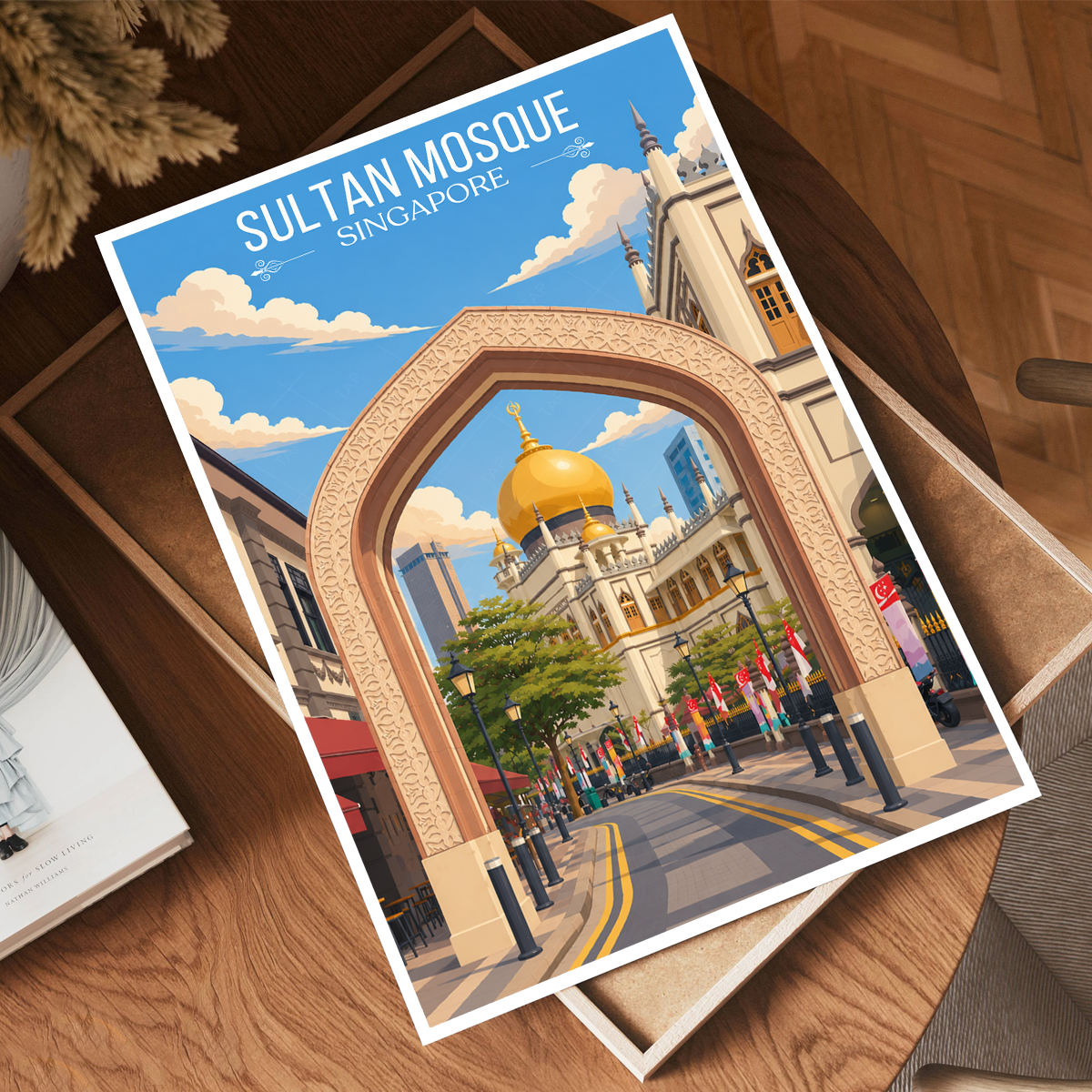 Sultan Mosque - Singapore - Poster Print Modern Style Wall Art