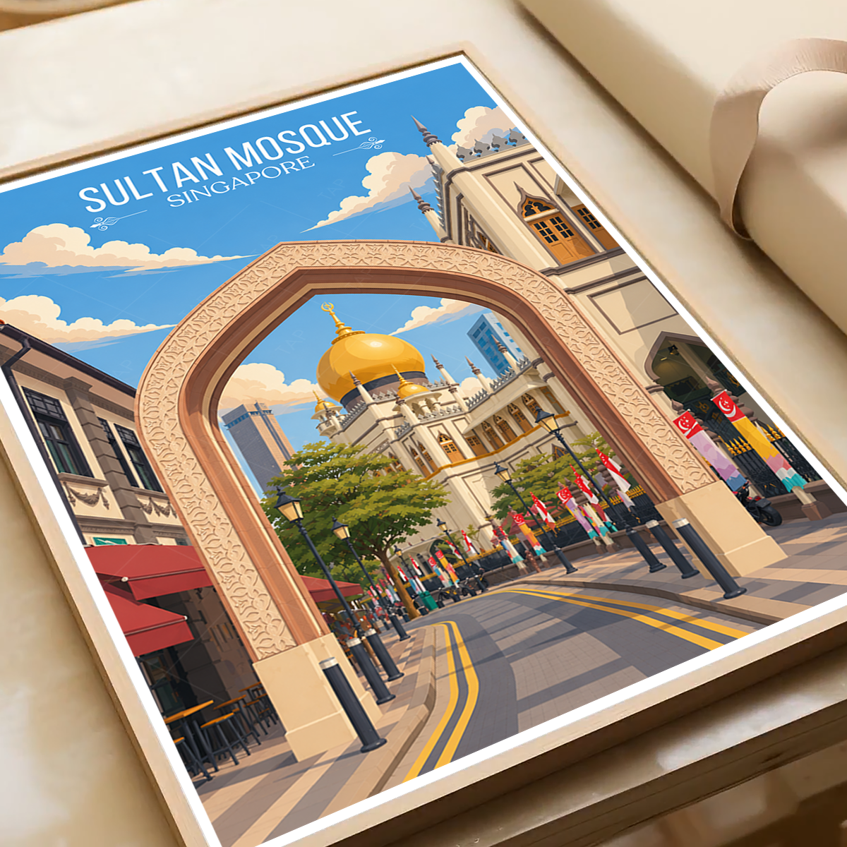 Sultan Mosque - Singapore - Poster Print Modern Style Wall Art