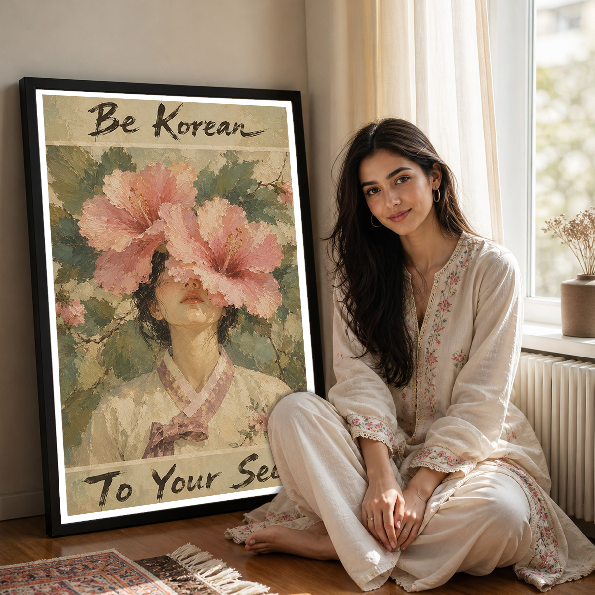 Be Korean to Your Seol - South Korea - Travel Poster Print Modern Style Wall Art - Art Print - Travel Art Poster