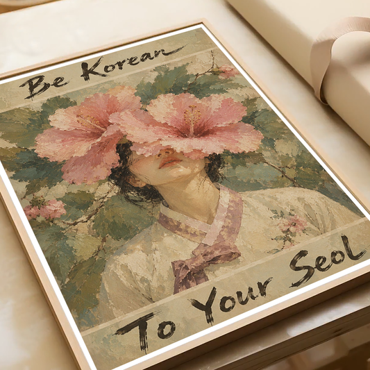 Be Korean to Your Seol - South Korea - Travel Poster Print Modern Style Wall Art - Art Print - Travel Art Poster