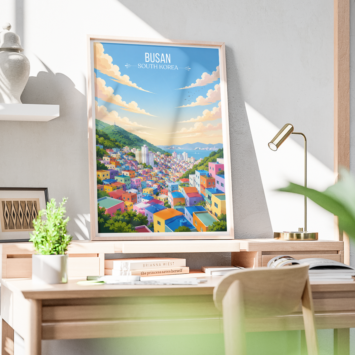 Busan - South Korea - Travel Poster Print Modern Style Wall Art - Art Print - Travel Art Poster