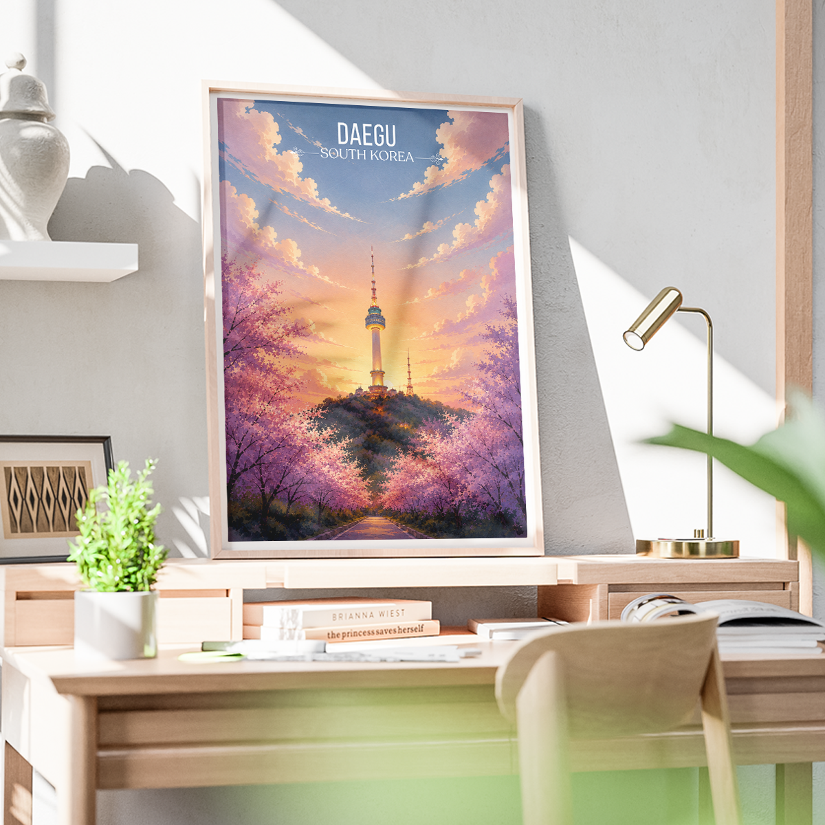 Daegu - South Korea - Travel Poster Print Modern Style Wall Art - Art Print - Travel Art Poster