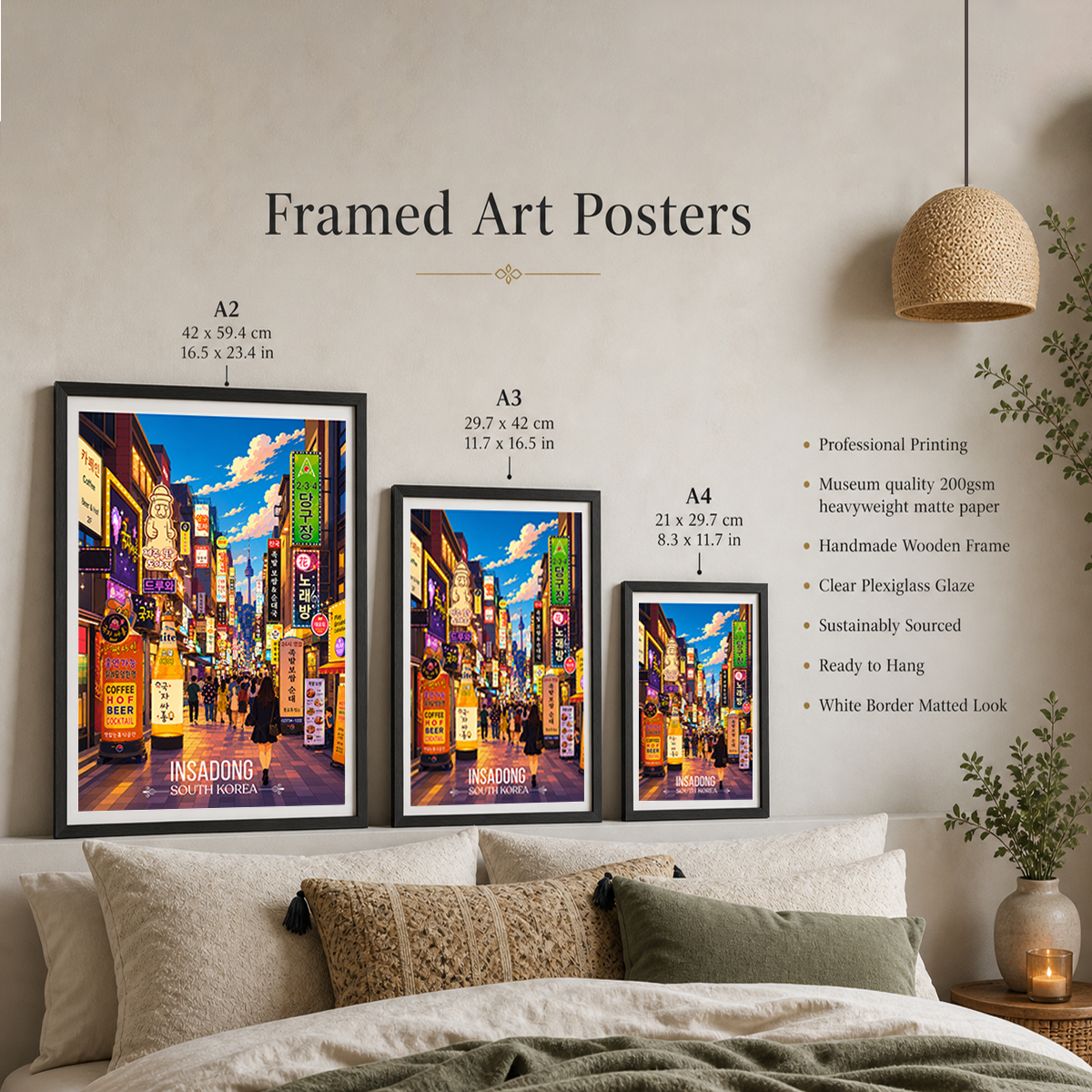 Incheon - South Korea - Travel Poster Print Modern Style Wall Art - Art Print - Travel Art Poster