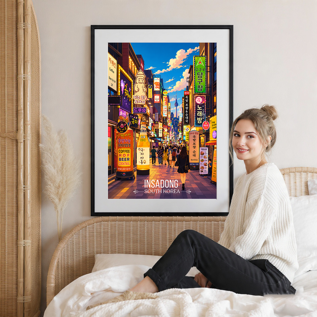 Incheon - South Korea - Travel Poster Print Modern Style Wall Art - Art Print - Travel Art Poster