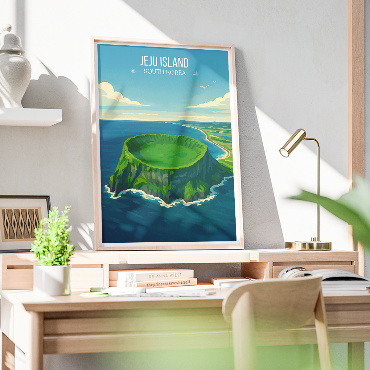 Jeju Island - South Korea - Travel Poster Print Modern Style Wall Art - Art Print - Travel Art Poster