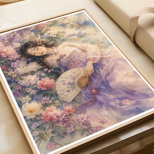 Korean Beauty - South Korea - Travel Poster Print Modern Style Wall Art - Art Print - Travel Art Poster