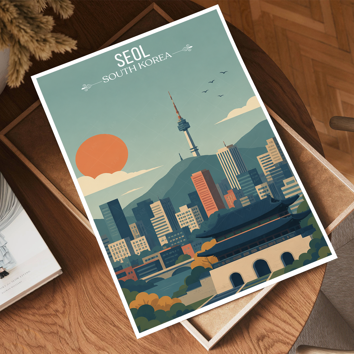 Seol - South Korea - Travel Poster Print Modern Style Wall Art